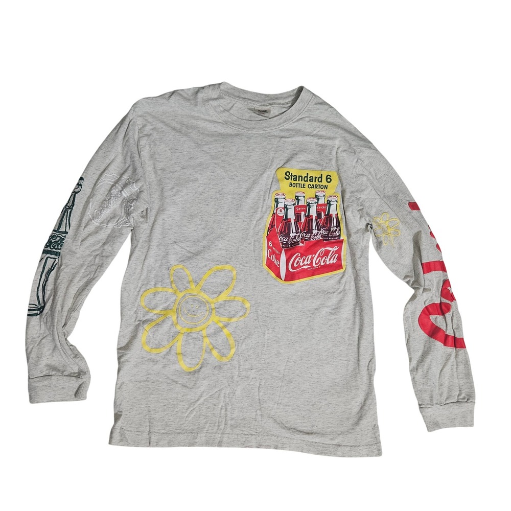 PacSun Coca-Cola Long Sleeve Graphic Tee Grey Heather Medium